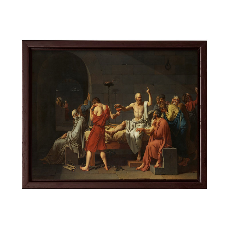 Jacques-Louis David - Mort de Socrate, Canevas, H 16 po x l 20 po, Encadrement brun
