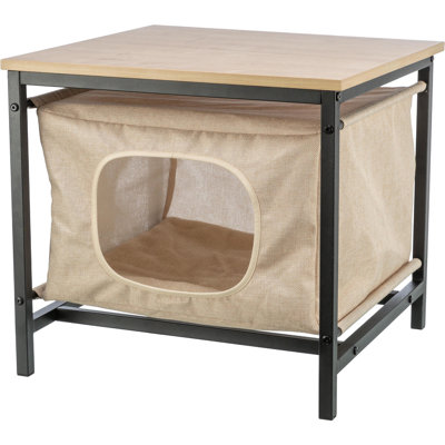 Ensemble de maison pour chat, table d'appoint et table de chevet pour chat avec cachette pour chat Trixie Emmie