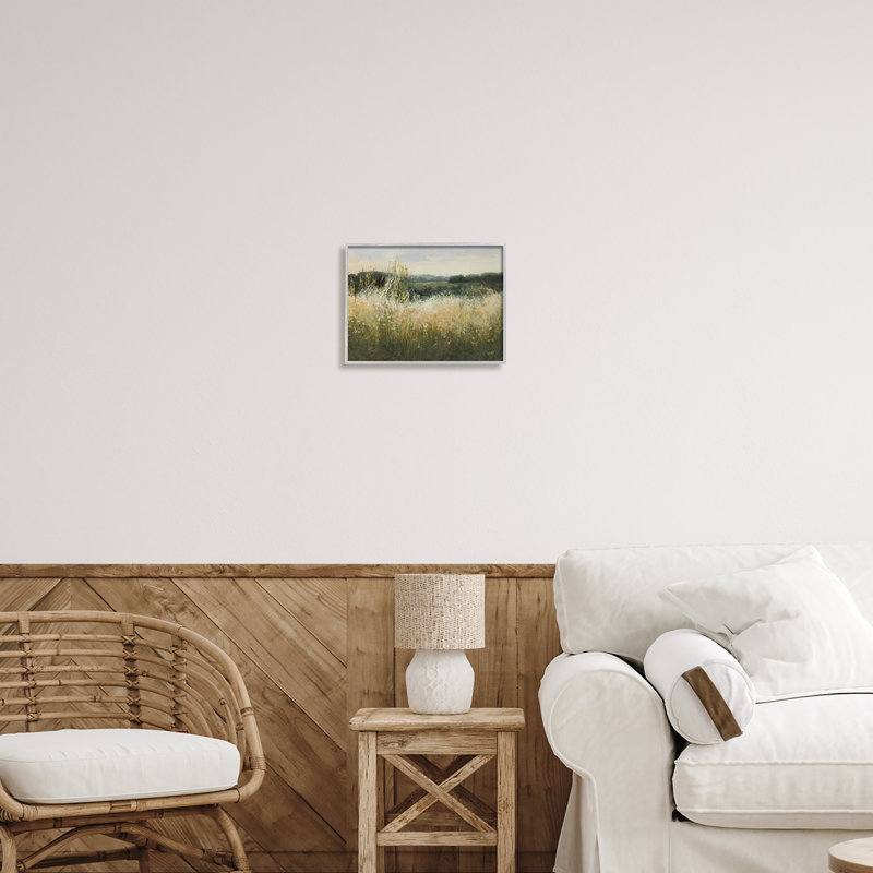 «Abstract Grassland» par Julia Purinton, H 11 po x l 14 po x P 1,5 po, Estampe numérique Farmhouse