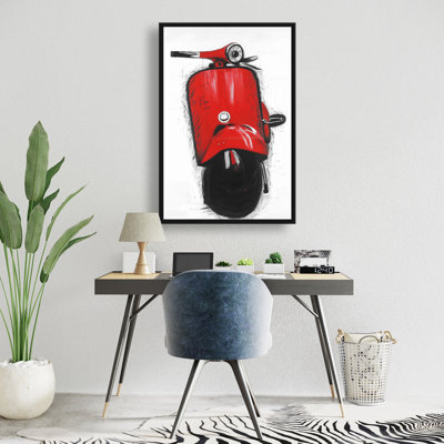 " Red Italian Scooter "