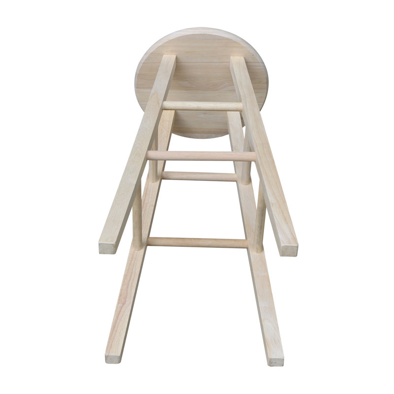 Tabouret de bar et de comptoir en bois massif Maner, Inachevé, Tabouret de bar (siège d'une hauteur de 29 po)