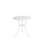Ensemble bistro 3 pièces en fonte d'aluminium pour patio - table et chaises météo, coussin blanc