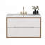 Meuble-lavabo mural 32 po avec lavabo 3 trous