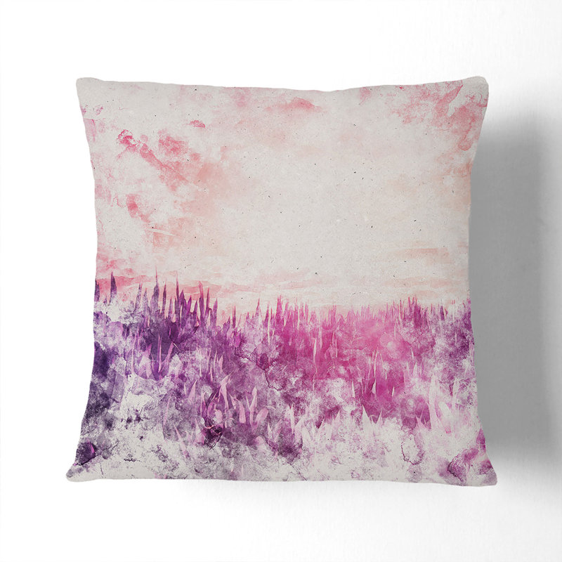 Meadow Watercolour Scatter Cushion, White, 55cm H x 55cm W x 20cm D