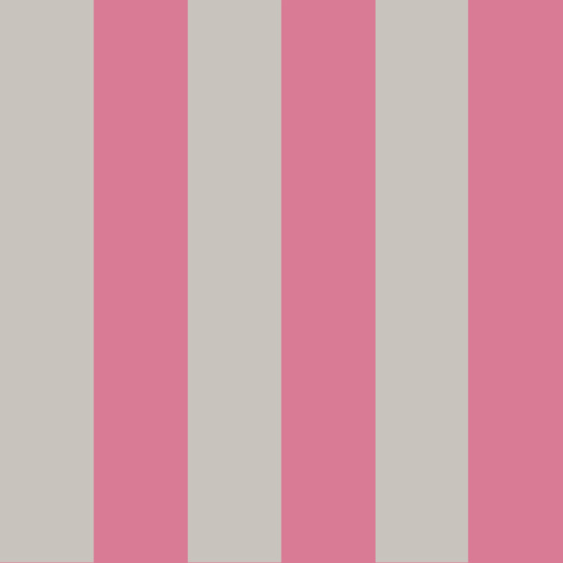 Glastonbury Striped Wallpaper Roll, Pink/Linen