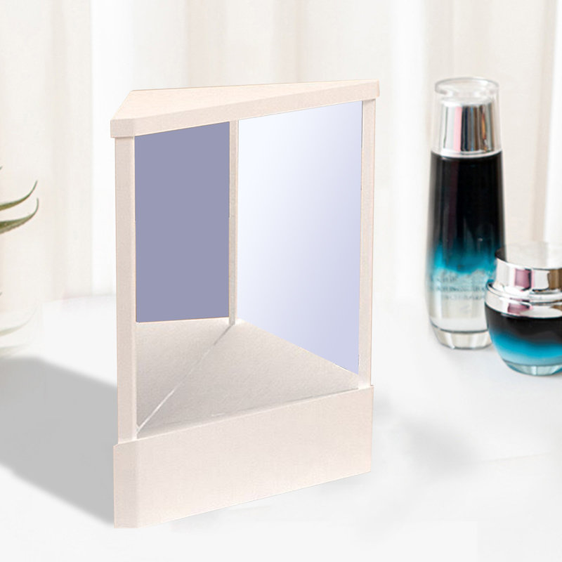 Miroir de maquillage non-inverseur Precision True Image, Blanc / Blanc, 6.69" H x 5.51" W x 5.51" D