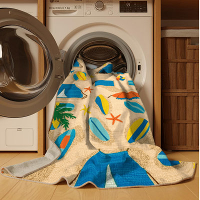 Tapis bord de mer lavable