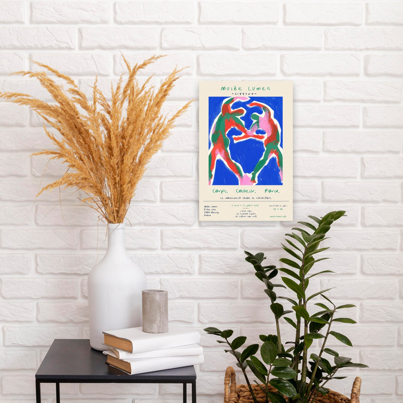 Abstract Dancing Figures Abstract Bold Colourful Wall Art Print, H 18 po x l 12 po