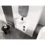 Meuble-lavabo mural moderne de 61 cm (24 po), lavabo en céramique blanche, charnières à fermeture douce, fini lustré, deux espaces de rangement ouverts. Meuble-lavabo blanc, porte fermée, emballage démontable.