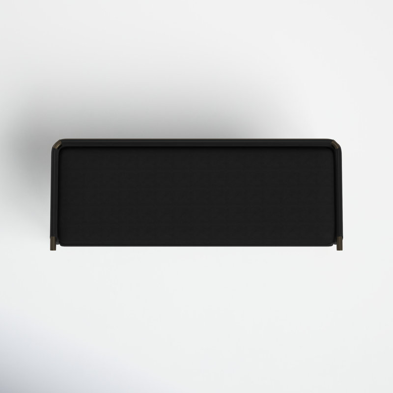 Madge Upholstered Bench, Black