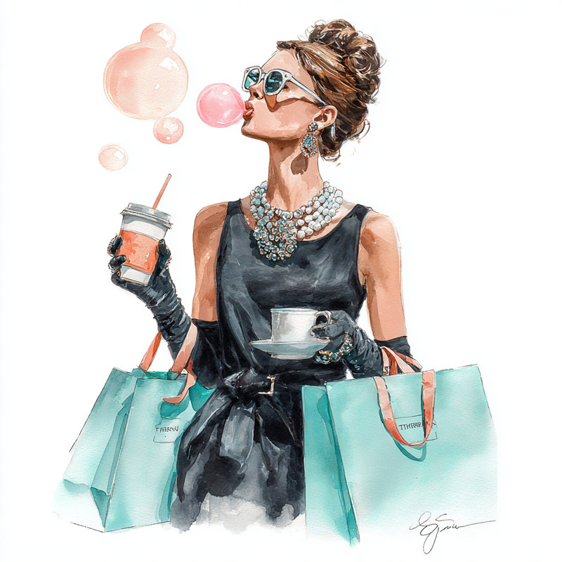 Petit déjeuner avec style sur toile tendue, H 20 po x l 20 po