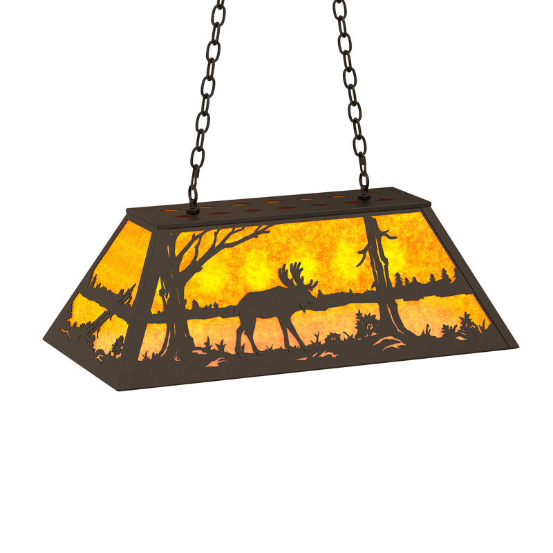 Luminaire suspendu géométrique Old Forge, Espresso / jaune, 6