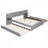 Queen Size Upholstered Platform Bed with Reading Lights | Storage Drawers, Trundle & Shelves Included, Gray-2075785158