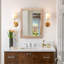 22 po x 30 po avec miroir en bois encadré pour la salle de bain