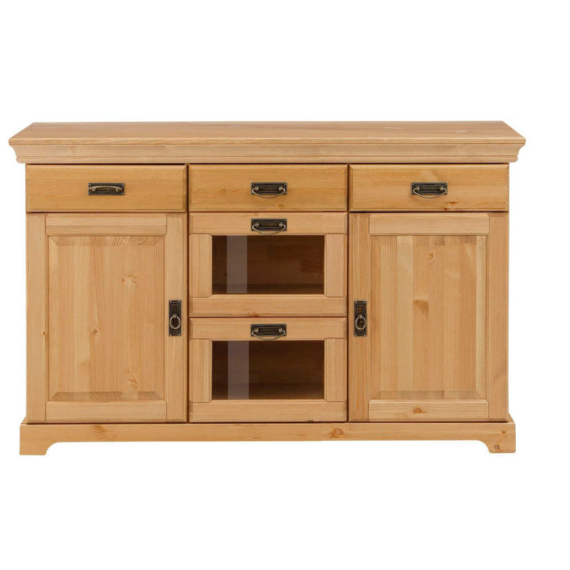 Manwaring 145.3cm Solid Wood Sideboard, Oak