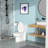 Ceramic Toilet With High - To Scratches, Easy Maintain Fully Glazed Flush System Soft Closing Seat, No Clogs