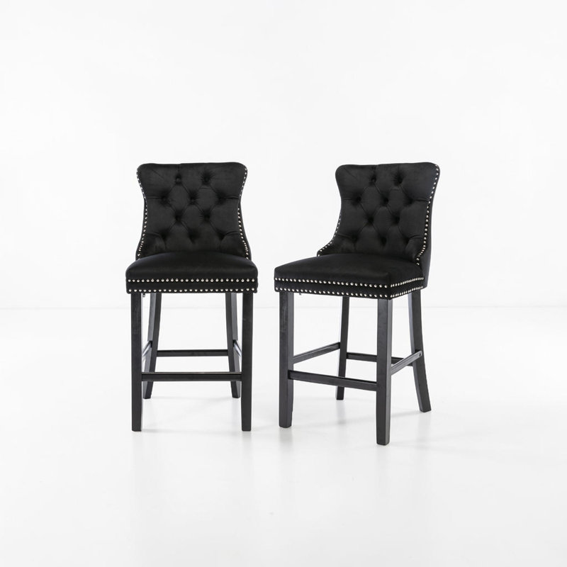 Tabourets de bar Blakeway, Black, Black