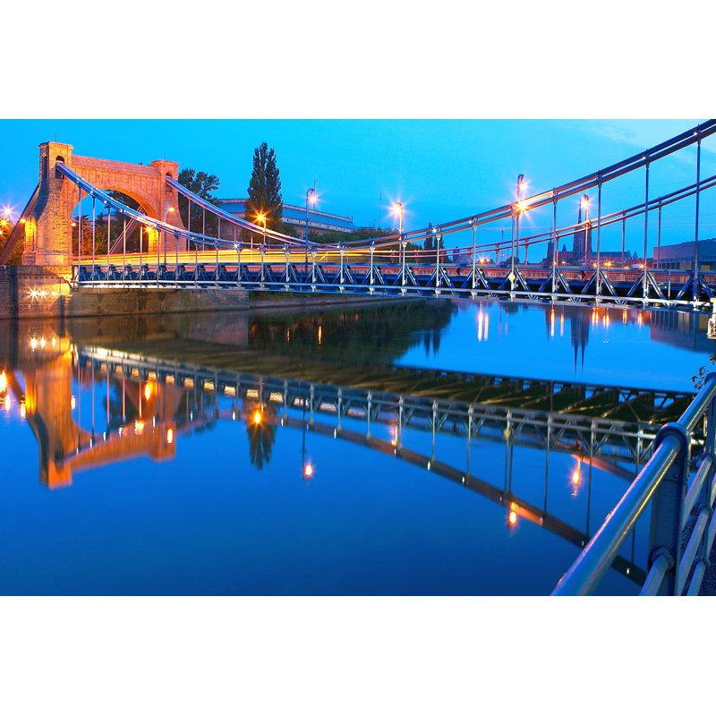 Grunwald Bridge Wroclaw - Wrapped Canvas Print, 20cm H x 30cm W
