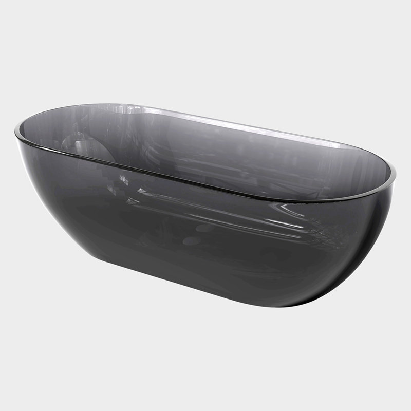 Baignoire de trempage à surface solide de 69 pouces - Baignoire profonde autoportante
