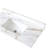 43-inch marble dressing table top, bathroom dressing table top with undermount rectangular sink and 4-inch high backboard
