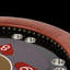 Table de poker brun + noir + argent ovale 100% polyester + bois manufacturé + acier inoxydable-117867036