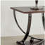 Base en nickel noir avec table de bout avec tablette inférieure