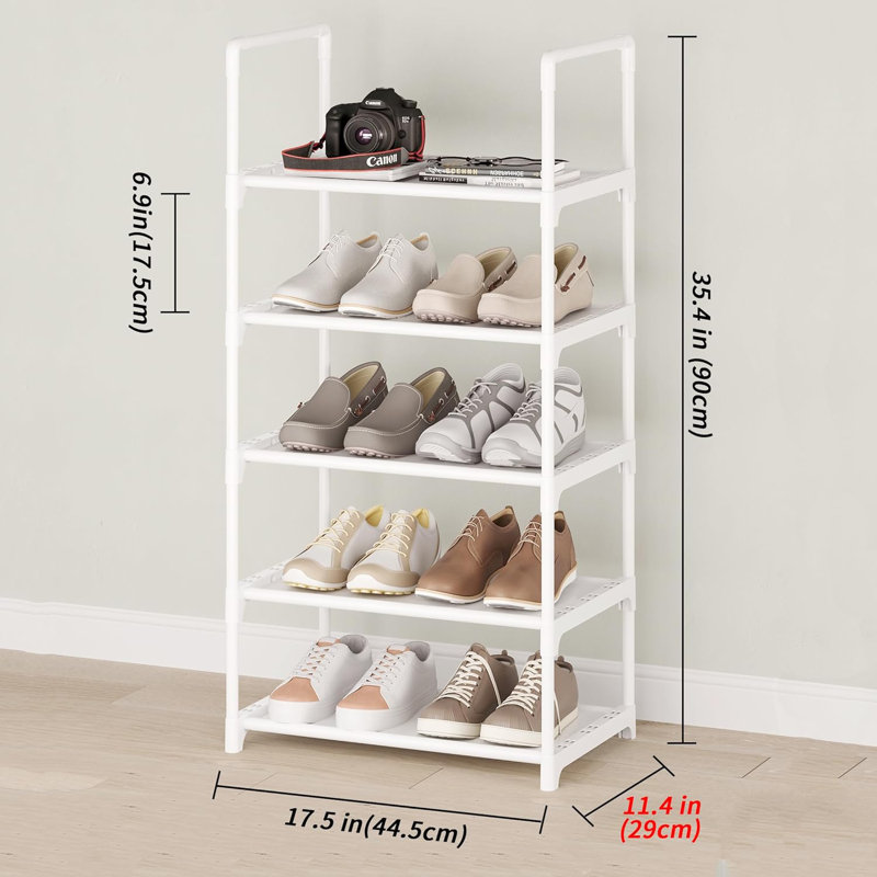 5-tier Stackable Shoe Rack Compact Organizer