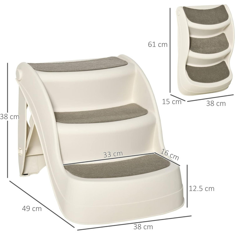Stairs With 3 Steps, White