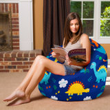 Bean Bag Chair for Kids, Teens, and Adults - Filled with Soft Beads, Includes Removable and Machine Washable Cover - Multiple Colors, Sizes and Fabrics including Soft Nylon & Canvas with Patterns