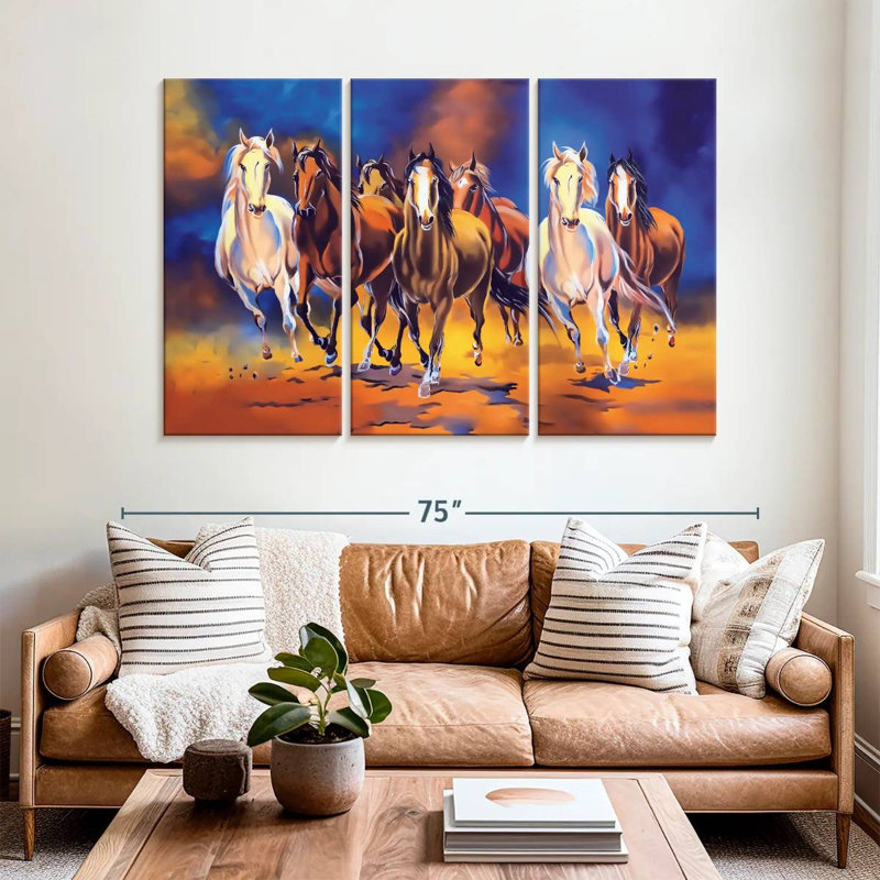 Vaastu Horses, 42" H x 65" W