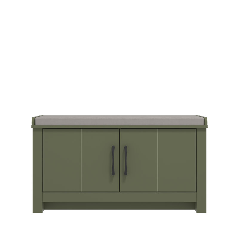 2 Door Shoe Storage Bench, Kale Green