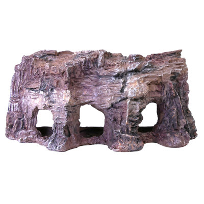 Grotto Natural Cliff Rock-Scape Cave Hide Out – Terrarium and Aquarium Décor for Reptiles, Amphibians, Fish