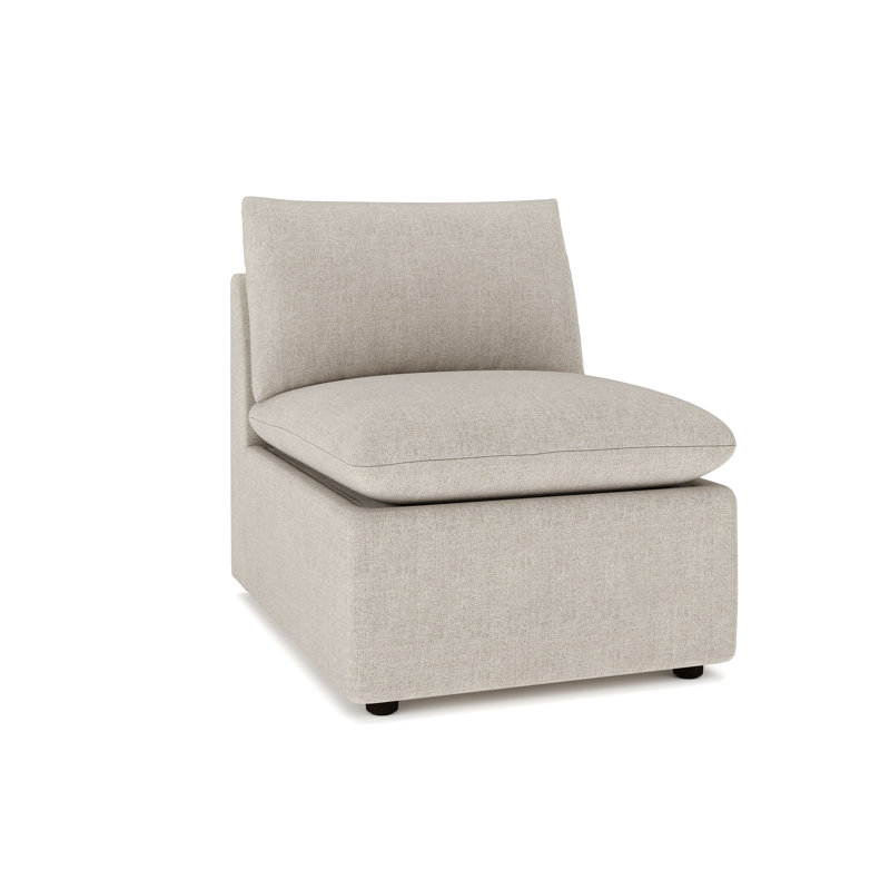 Fauteuil modulaire rembourré Kallie, Ficelle Monique