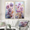 «Mauve Buttercups Mystical Moments» - Ensemble de 2 décorations murales Buttercups