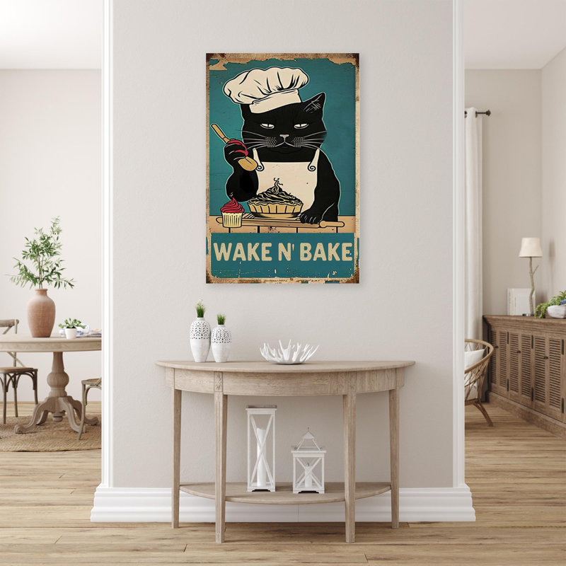 «Wake N Bake», reproduction d'art rectangulaire sur toile, pièce 1, H 20 po x l 16 po x P 1,25 po