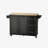 Kitchen Island with Kitchen Trolley, Expandable Rubberwood Top, Internal Adjustable Shelves for Various Kitchenware, 3 Large Drawers, Spice Rack, Towel Rack, Black Honeycomb
