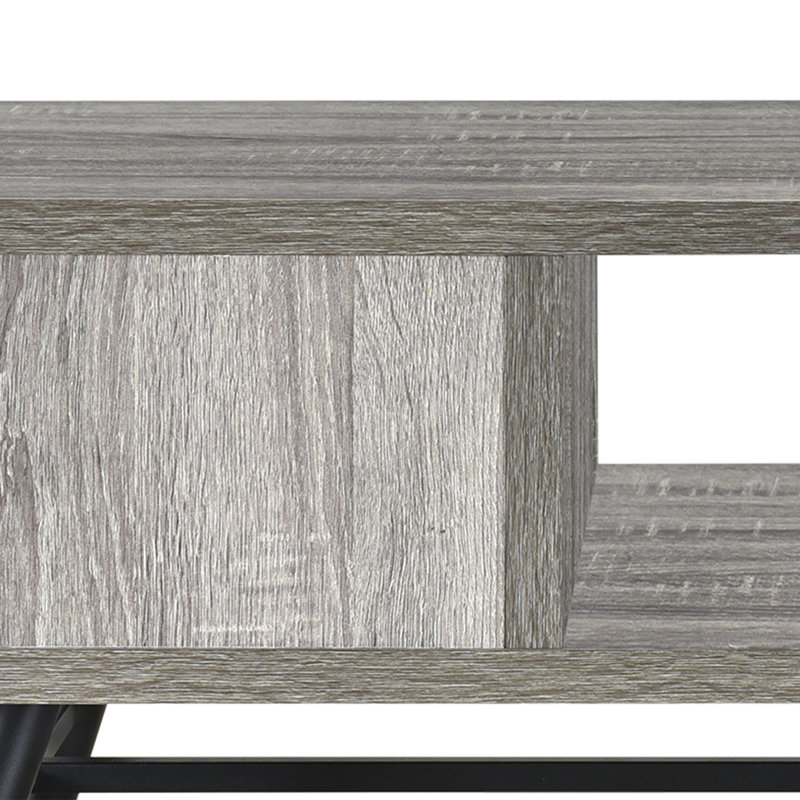 Table basse avec rangement, Chêne brun