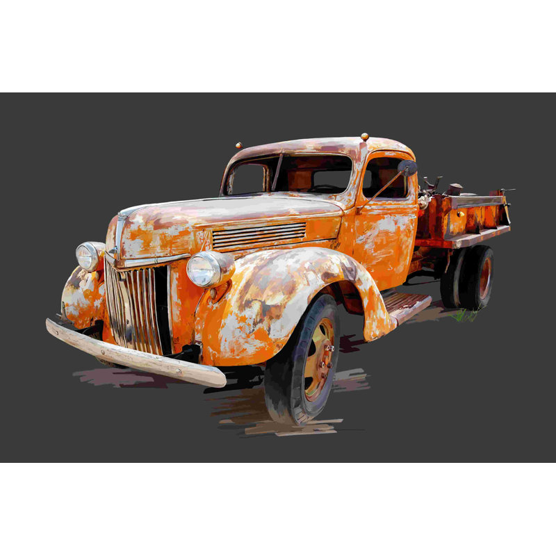 Camion rétro V, H 12 po x l 18 po