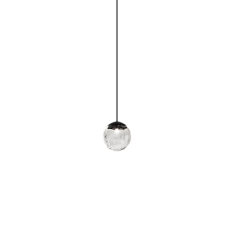 Puppet Suspension 28L Crystal Transparent Glossy Chrome L22cc Ul, 85" H x 6" W x 6" D, Crystal Transparent, Matte Black