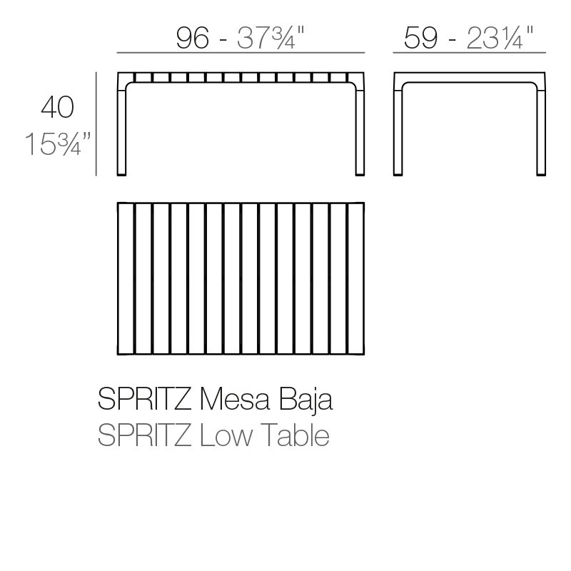 Spritz Coffee Table 23.25" X 37.75", White