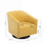 Fauteuil pivotant à dossier arrondi en tissu de polyester pour un style transitionnel de salon-351093247