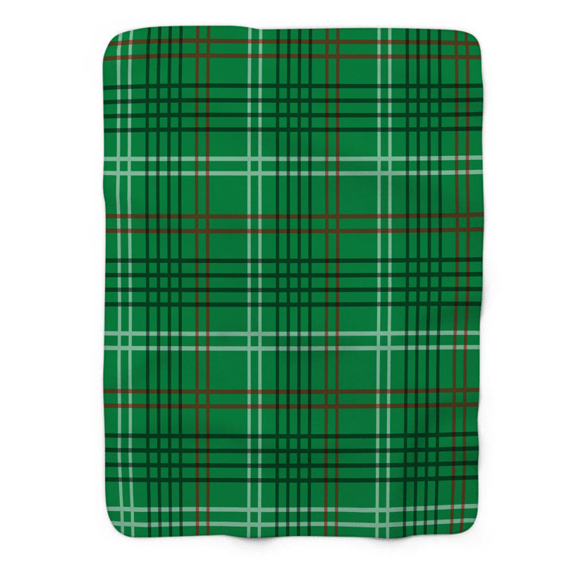 Saison écossais - couverture sherpa de qualité supérieure 0045, L 60 po x L 80 po
