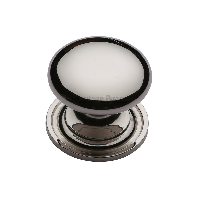 Heritage Brass Heritage Cabinet Knob Round Design, Polished Nickel, 2.3cm H x 2.5cm W x 2.5cm D