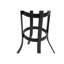3 tabourets de bar d'extérieur - chaises et table en verre pour jardin, piscine et balcon
