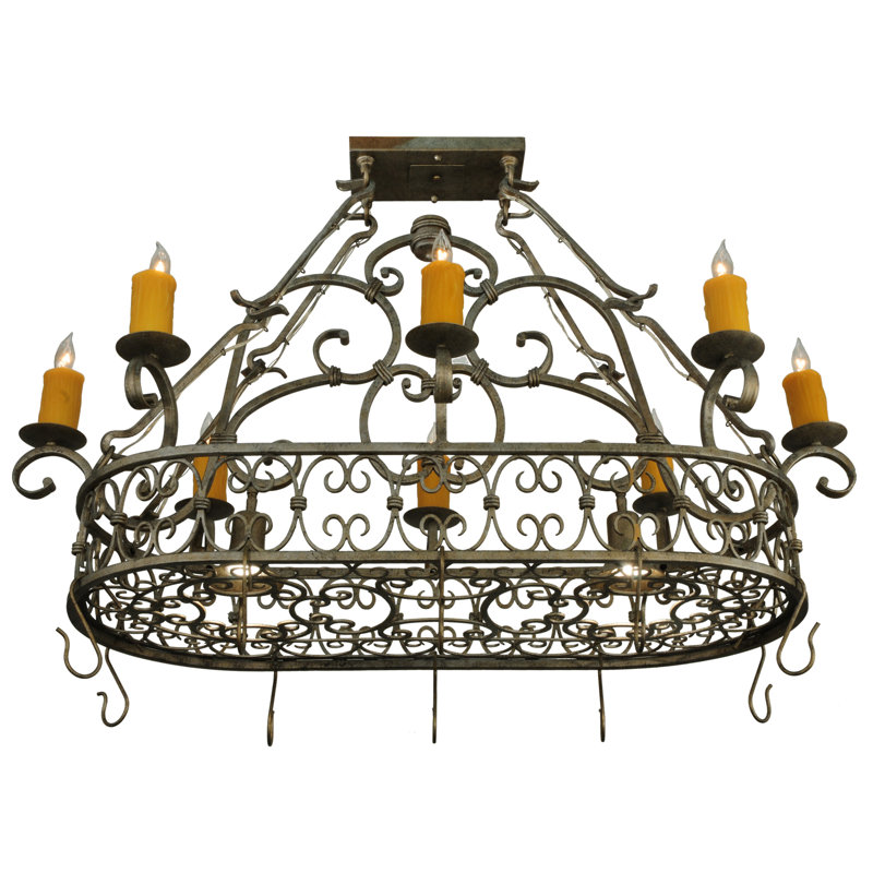 8 Light Pot Rack
