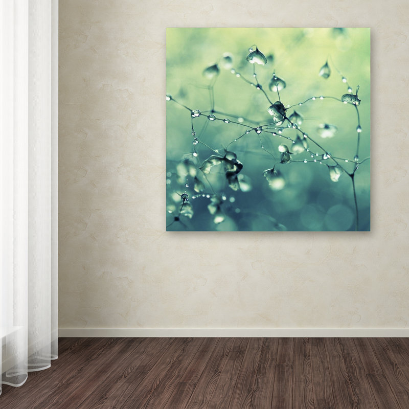 Spring Notes Green and Blue Canvas Art