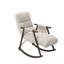 Chaise berçante pliante rembourrée décontractée - dossier / repose-pieds réglable, poches latérales, multi-scène-940515615