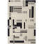 Tapis Nya Architectural Mid-Century moderne, ivoire / noir, 5 pi x 8 pi-661192339