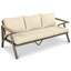 Ensemble de conversation pour l'extérieur 6 pièces avec canapé, chaises longues, repose-pieds et table basse-129871595