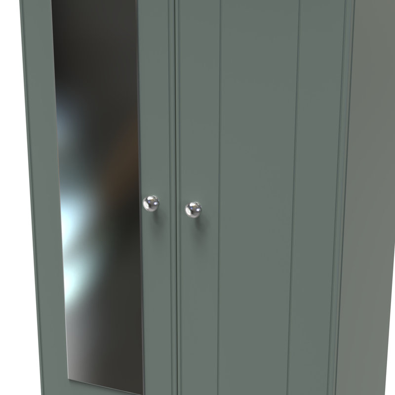 Conners Manufactured Wood Wardrobe, Reed Green/Riviera Oak